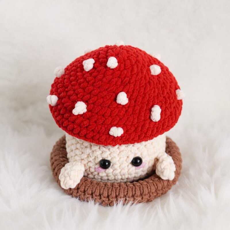 Mushroom Pot Amigurumi Crochet Pattern - Whimsical DIY Plush Decor - Instant Download PDF - Image 5