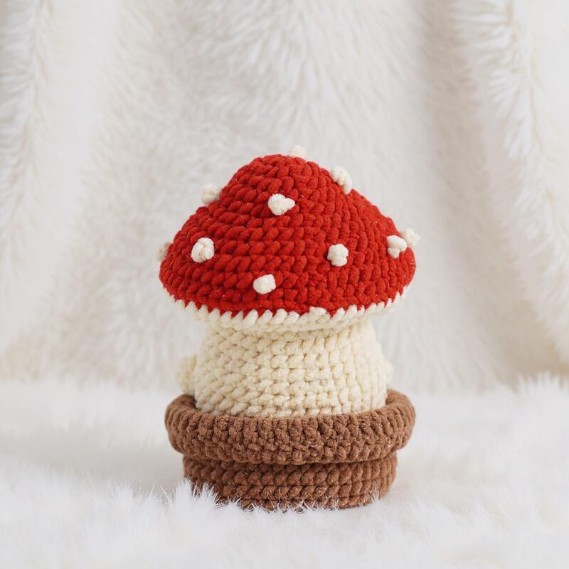 Mushroom Pot Amigurumi Crochet Pattern - Whimsical DIY Plush Decor - Instant Download PDF - Image 6