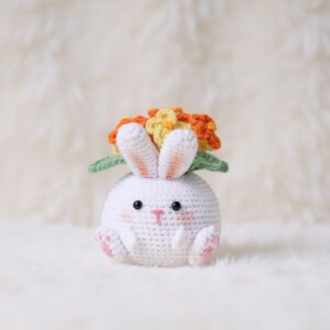 Myosotis Bunny Pot Amigurumi Crochet Pattern - Adorable DIY Stuffed Animal Toy - Instant Download PDF*
