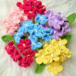 Forget-Me-Not Flower Amigurumi Crochet Pattern - Charming DIY Flower Decor - Instant Download PDF