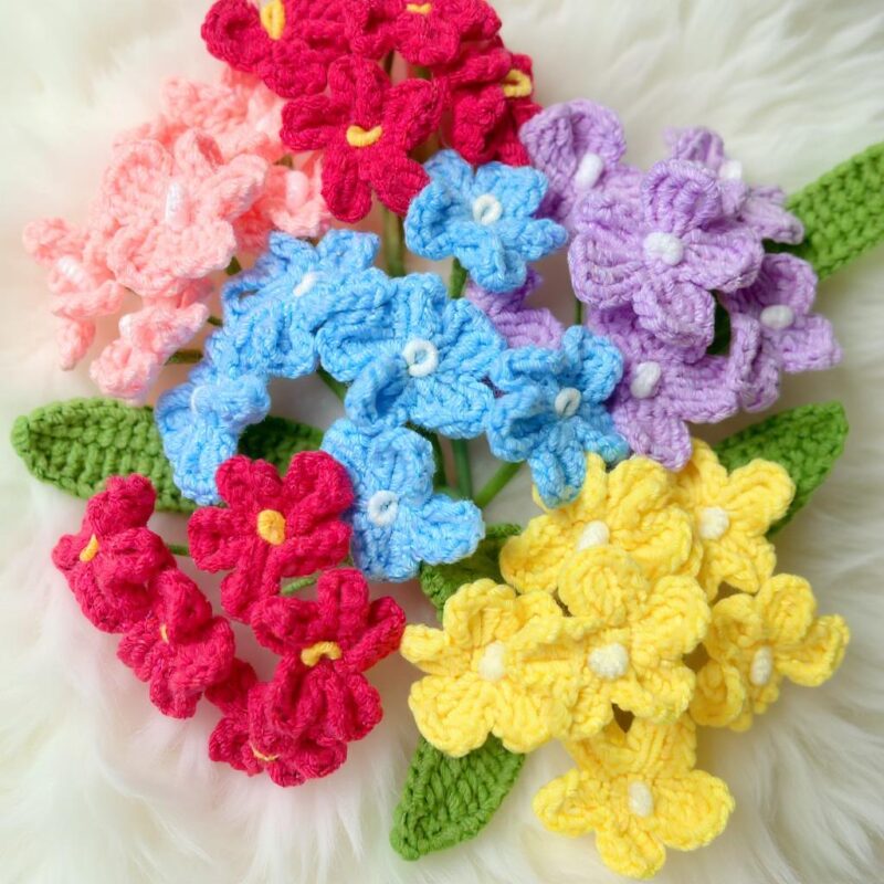 Forget-Me-Not Flower Amigurumi Crochet Pattern - Charming DIY Flower Decor - Instant Download PDF - Image 2