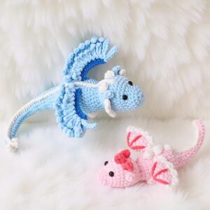 Mystic Fire Dragon Amigurumi Crochet Pattern Bundle - Magical DIY Stuffed Fantasy Toy - Instant Download PDF