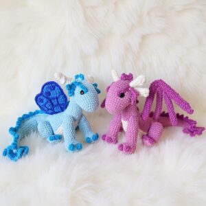 Mystic Glow Dragons Amigurumi Crochet Pattern Bundle - Magical DIY Stuffed Animal Toy - Instant Download PDF