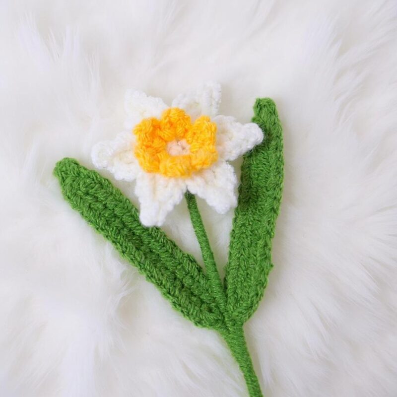 Narcissus Bouquet Crochet Pattern - Realistic DIY Flowers - Handmade Home Decor - Instant Download PDF - Image 4
