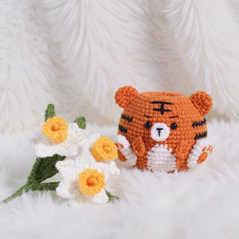 Narcissus Tiger Pot Amigurumi Crochet Pattern - Cute DIY Stuffed Animal Toy - Instant Download PDF - Image 3