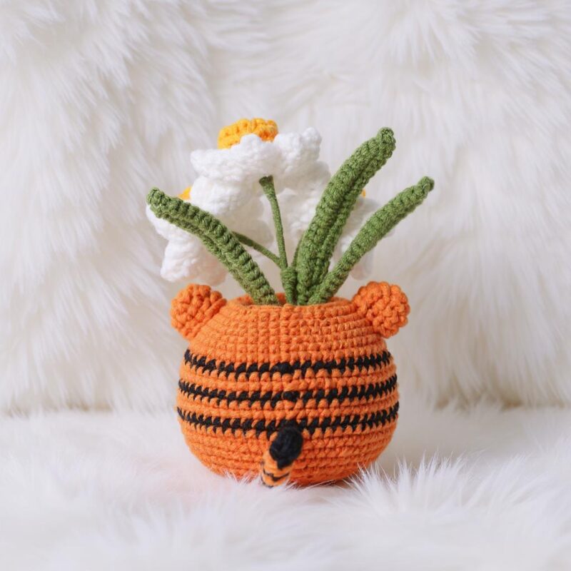 Narcissus Tiger Pot Amigurumi Crochet Pattern - Cute DIY Stuffed Animal Toy - Instant Download PDF - Image 6