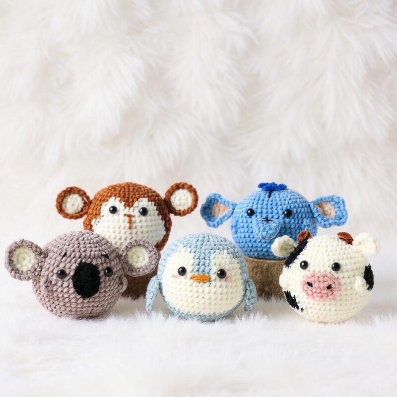 Cute Animals Amigurumi Crochet Patterns Bundle - Easy No-Sew - DIY Stuffed Toys - Instant Download PDF