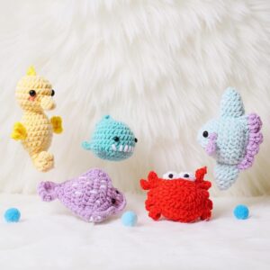 Ocean Babies Amigurumi Crochet Pattern Bundle - Adorable DIY Stuffed Sea Animals - Instant Download PDF