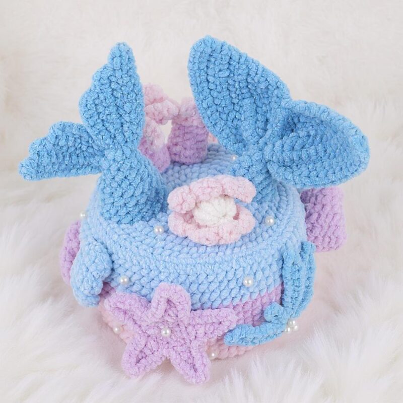 Ocean Cake Amigurumi Crochet Pattern - Adorable DIY Play Food - Instant Download PDF - Image 3