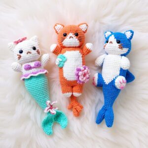 Oceanic Kittens Amigurumi Crochet Pattern Bundle - Adorable DIY Stuffed Animal Toys - Instant Download PDF