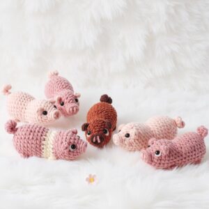Pig Amigurumi Crochet Pattern Bundle - Adorable DIY Stuffed Animal Toy - Instant Download PDF