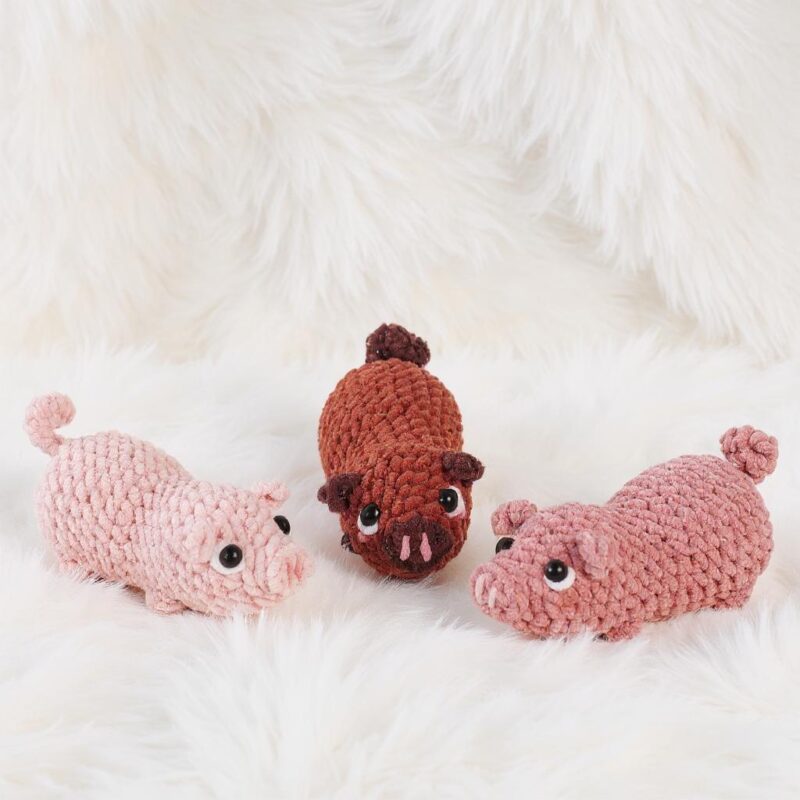 Pig Amigurumi Crochet Pattern Bundle - Adorable DIY Stuffed Animal Toy - Instant Download PDF - Image 2