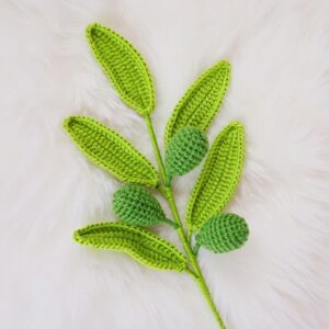 Olive Branch Amigurumi Crochet Pattern - Elegant DIY Botanical Decor - Instant Download PDF