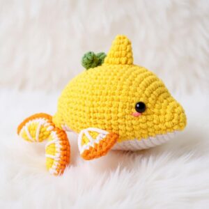 Orange Shark Amigurumi Crochet Pattern - Adorable DIY Stuffed Animal Toy - Instant Download PDF