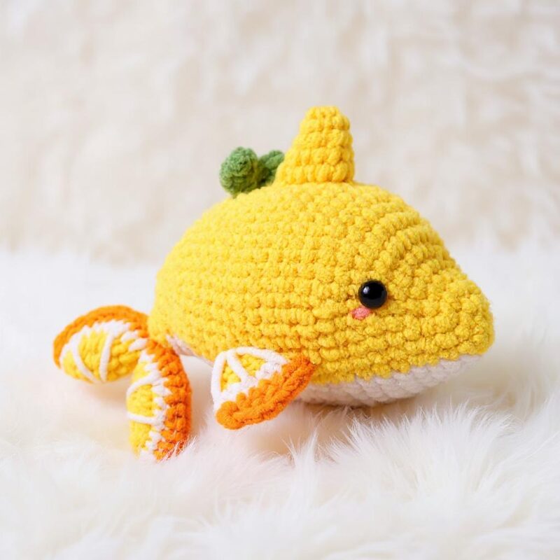 Orange Shark Amigurumi Crochet Pattern - Adorable DIY Stuffed Animal Toy - Instant Download PDF - Image 2