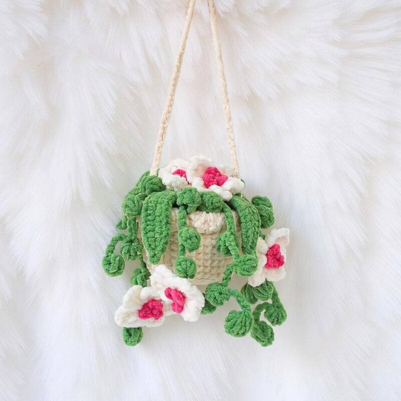 Orchid Basket Amigurumi Crochet Pattern - Beautiful DIY Potted Plant Decor - Instant Download PDF