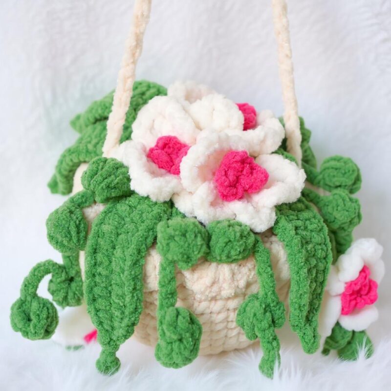 Orchid Basket Amigurumi Crochet Pattern - Beautiful DIY Potted Plant Decor - Instant Download PDF - Image 3