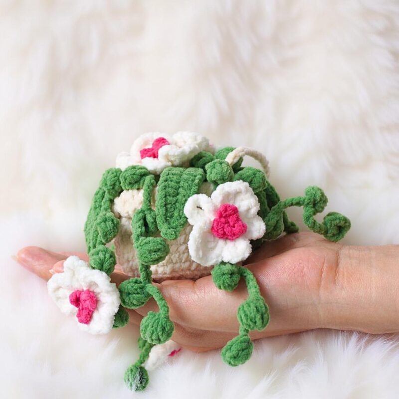 Orchid Basket Amigurumi Crochet Pattern - Beautiful DIY Potted Plant Decor - Instant Download PDF - Image 5