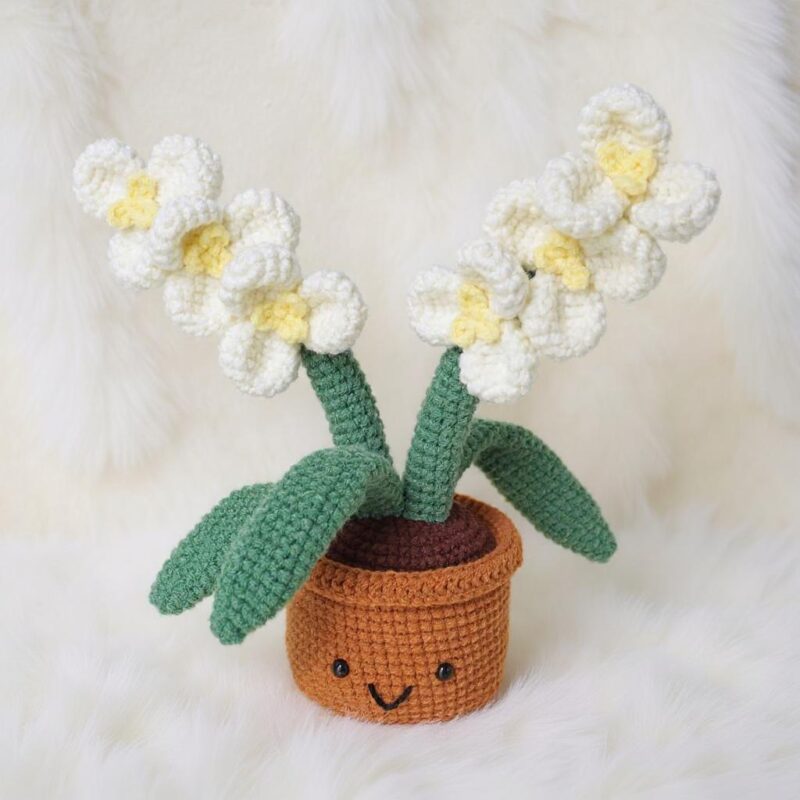 Orchid Blossom Amigurumi Crochet Pattern - Elegant DIY Potted Plant - Instant Download PDF - Image 2