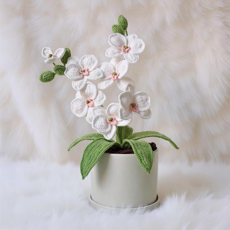 Orchid Amigurumi Crochet Pattern - Elegant DIY Potted Plant - Instant Download PDF - Image 2