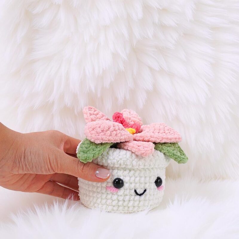 Orchid Flower Pot Amigurumi Crochet Pattern - Beautiful DIY Potted Plant Decor - Instant Download PDF - Image 2