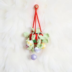 Ornament Ball Basket Amigurumi Crochet Pattern - Festive DIY Holiday Decor - Instant Download PDF