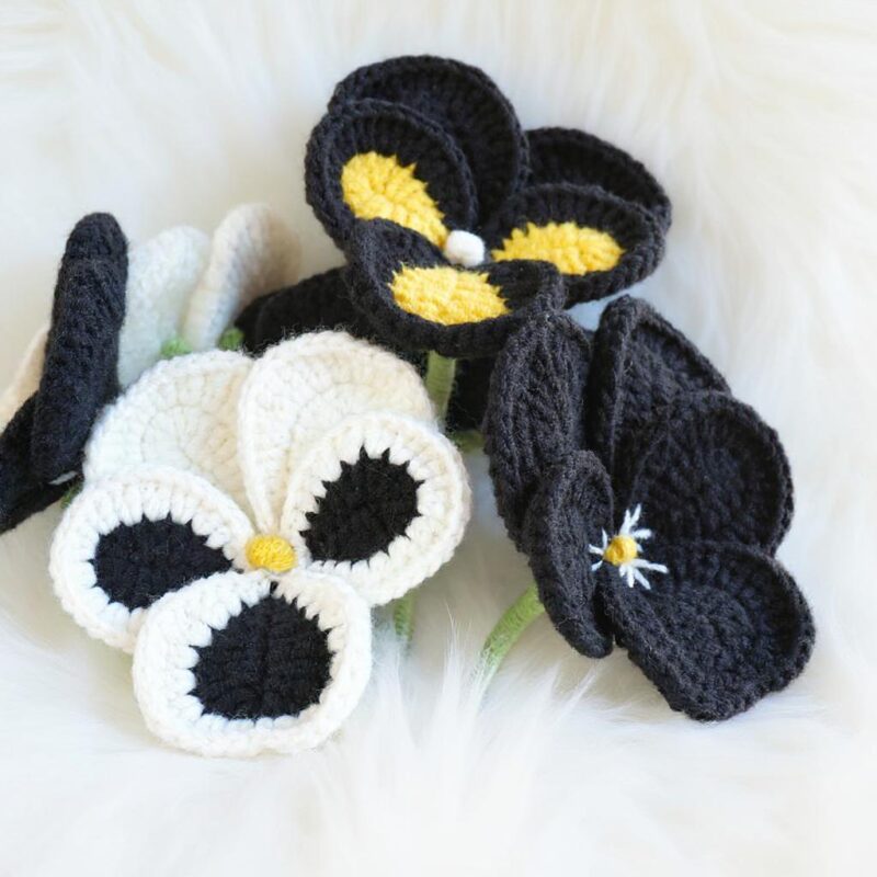 Pansy Flower Amigurumi Crochet Pattern - Charming DIY Handmade Flower - Instant Download PDF - Image 2