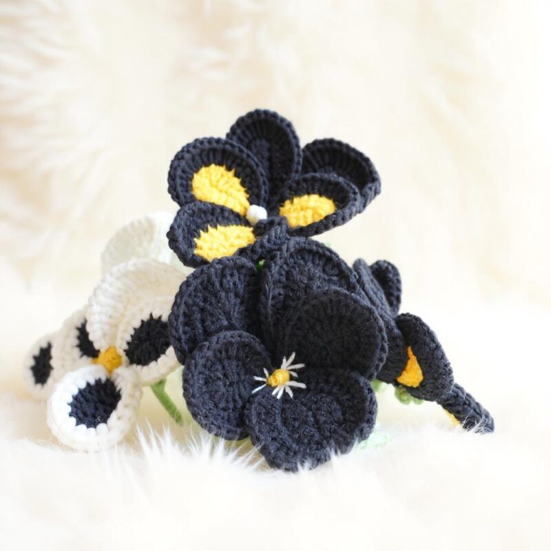 Pansy Flower Amigurumi Crochet Pattern - Charming DIY Handmade Flower - Instant Download PDF - Image 5