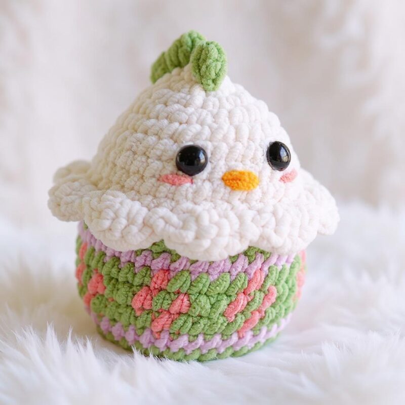 Pastel Chick in Egg Amigurumi Crochet Pattern - Adorable DIY Stuffed Animal Toy - Instant Download PDF - Image 2