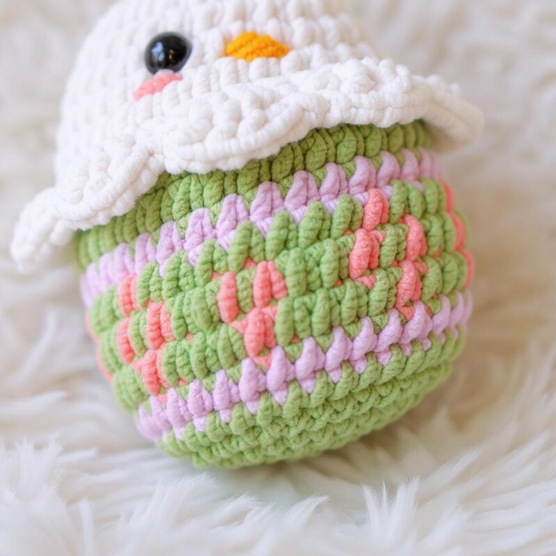 Pastel Chick in Egg Amigurumi Crochet Pattern - Adorable DIY Stuffed Animal Toy - Instant Download PDF - Image 5