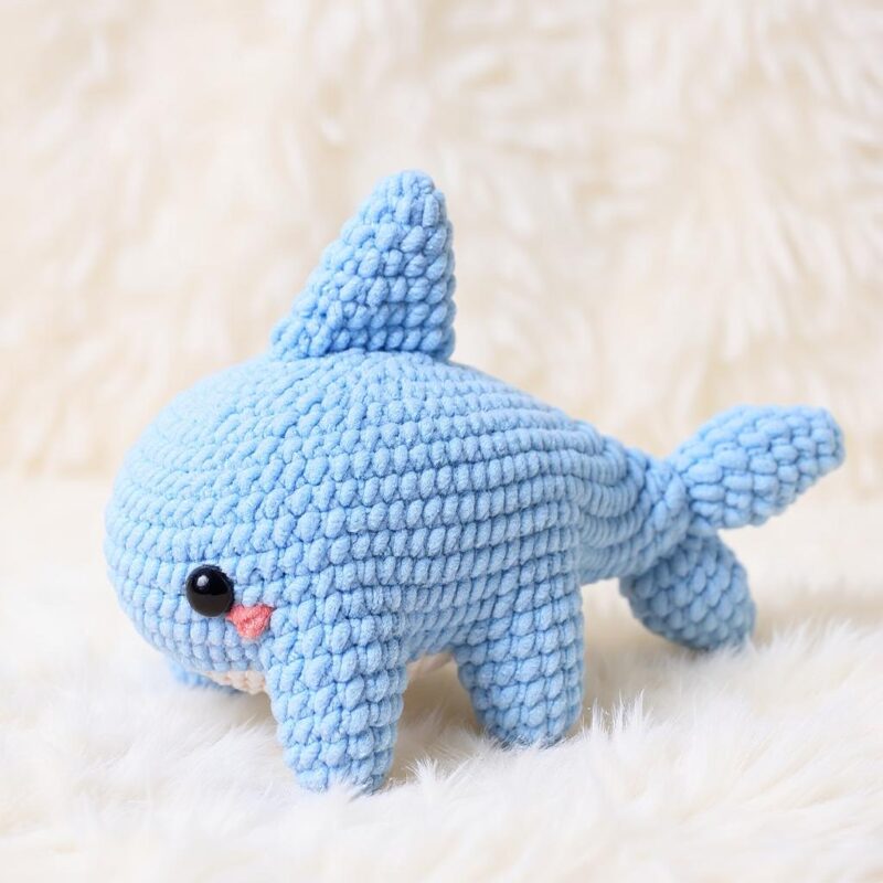 Pawsy Shark Amigurumi Crochet Pattern - Adorable DIY Stuffed Animal Toy - Instant Download PDF