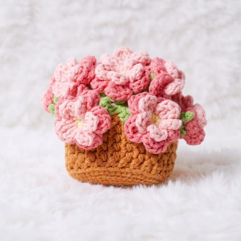 Peach Blossom Coaster Amigurumi Crochet Pattern - Cute DIY Flower Decor - Instant Download PDF - Image 2