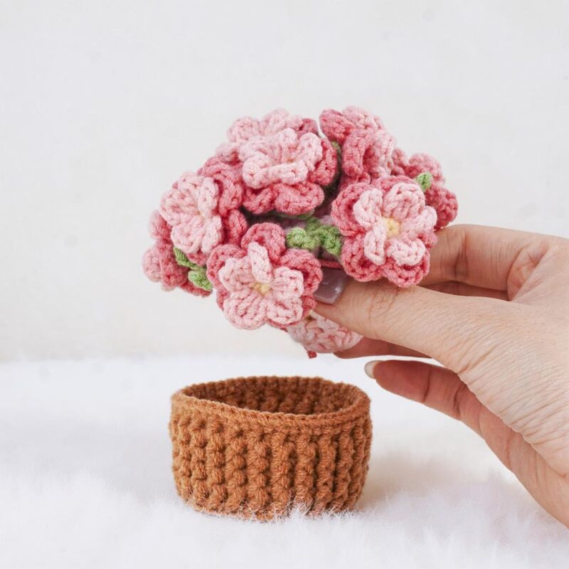 Peach Blossom Coaster Amigurumi Crochet Pattern - Cute DIY Flower Decor - Instant Download PDF - Image 4