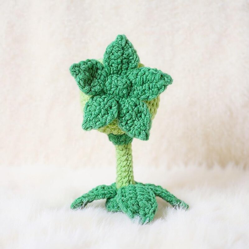 Peashooter Plant Amigurumi Crochet Pattern - Fun DIY Stuffed Plant Toy - Instant Download PDF - Image 5