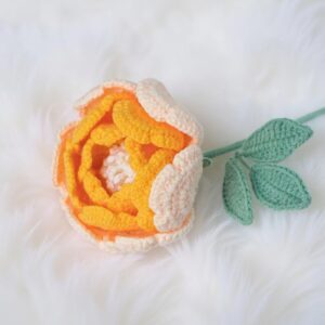 Peony Flower Amigurumi Crochet Pattern - Beautiful DIY Handmade Flower - Instant Download PDF