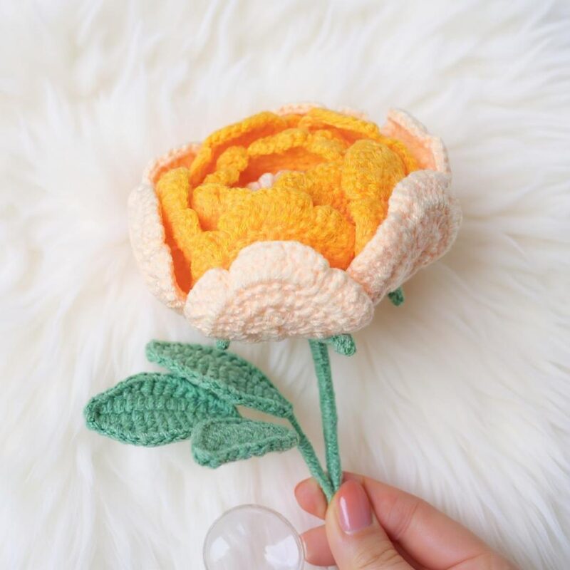 Peony Flower Amigurumi Crochet Pattern - Beautiful DIY Handmade Flower - Instant Download PDF - Image 3