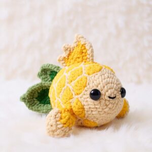 Pineapple Fish Amigurumi Crochet Pattern - Whimsical DIY Stuffed Animal Toy - Instant Download PDF