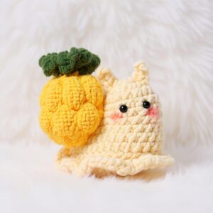 Pineapple Snail Amigurumi Crochet Pattern - No-Sew - DIY Stuffed Animal Toy - Instant Download PDF