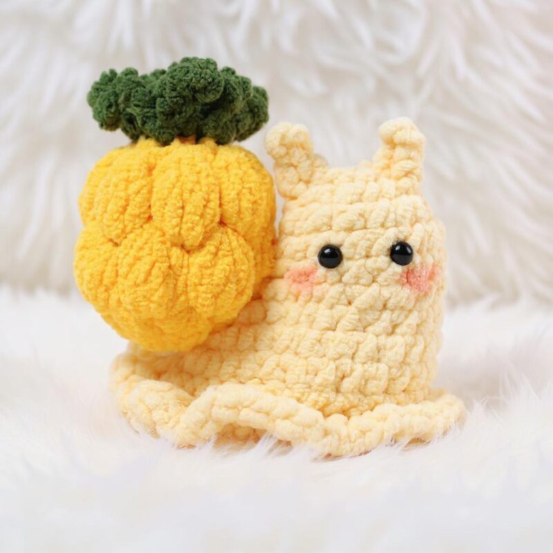 Pineapple Snail Amigurumi Crochet Pattern - No-Sew - DIY Stuffed Animal Toy - Instant Download PDF - Image 2