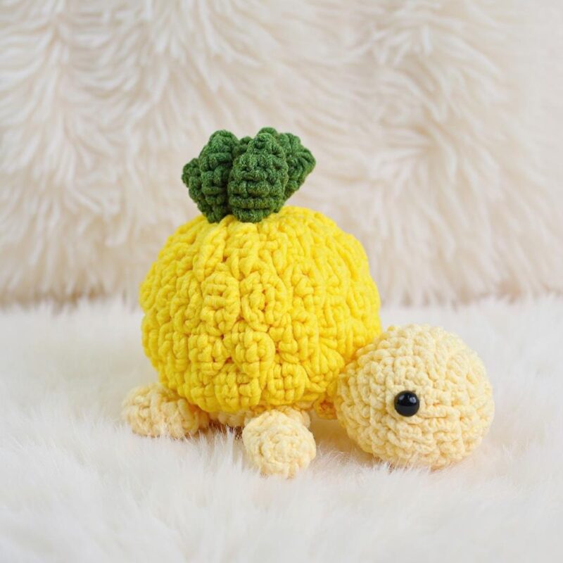 Pineapple Turtle Amigurumi Crochet Pattern - No-Sew - DIY Stuffed Animal Toy - Instant Download PDF - Image 2