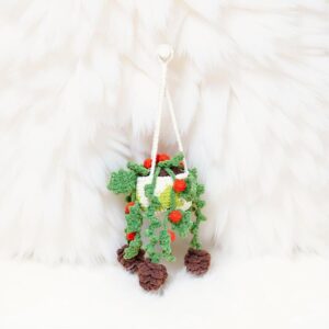 Pinecone Basket Crochet Pattern - Cozy Woodland DIY Home Decor - Instant Download PDF