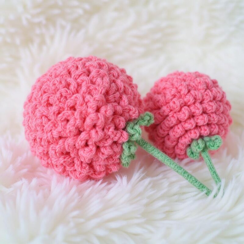 Ping Pong Flowers Amigurumi Crochet Pattern - Whimsical DIY Flower Bouquet - Instant Download PDF - Image 4