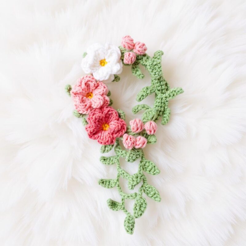 Pink Wreath Amigurumi Crochet Pattern - Charming DIY Handmade Home Decor - Instant Download PDF - Image 2