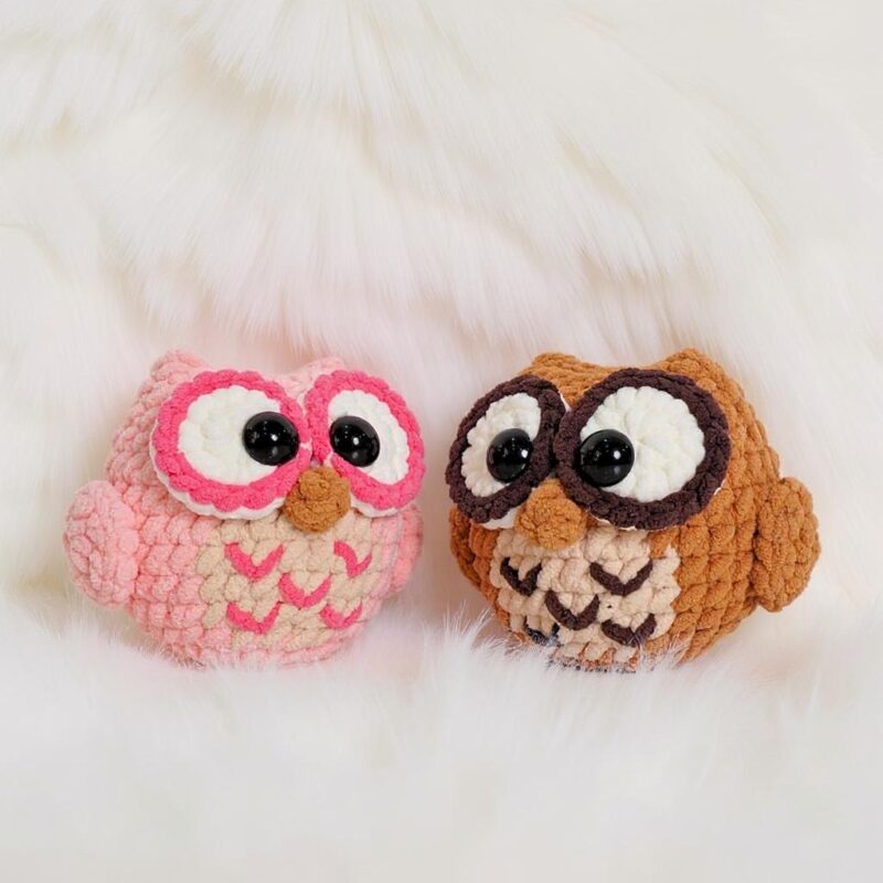Pinky Puff Owl Amigurumi Crochet Pattern - Adorable DIY Stuffed Animal Toy - Instant Download PDF - Image 2