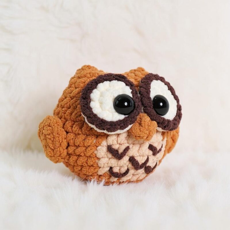 Pinky Puff Owl Amigurumi Crochet Pattern - Adorable DIY Stuffed Animal Toy - Instant Download PDF - Image 4