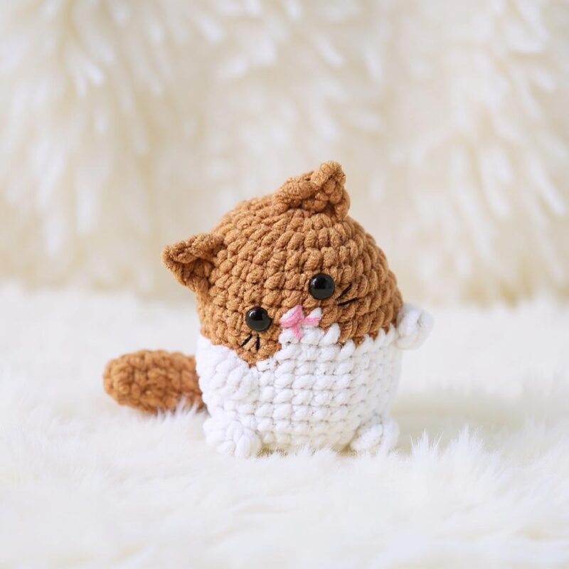 Pippin Mocha Cat Amigurumi Crochet Pattern - Adorable DIY Stuffed Animal Toy - Instant Download PDF