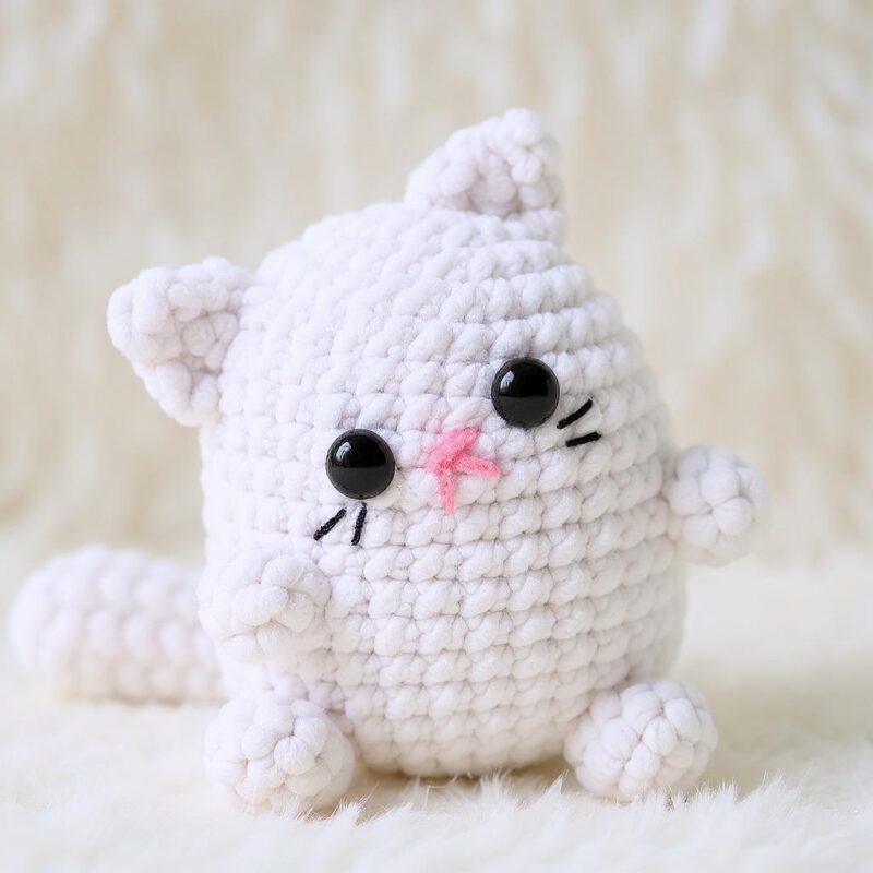 Pippin the White Cat Amigurumi Crochet Pattern - Adorable DIY Stuffed Animal Toy - Instant Download PDF - Image 3