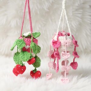 Hanging Plant Amigurumi Crochet Pattern - Adorable DIY Car Hanging Decor - Instant Download PDF