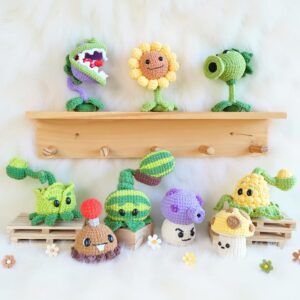 Plants vs. Zombies Amigurumi Crochet Pattern Bundle - Fun DIY Stuffed Toys - Instant Download PDF