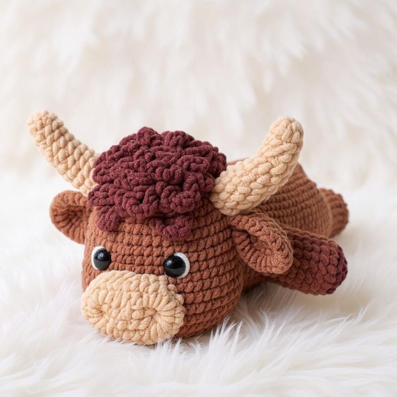 Highland Cow Trio Amigurumi Crochet Pattern - Adorable DIY Stuffed Animal Toys - Instant Download PDF - Image 4